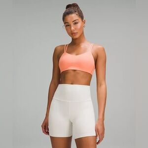 Lululemon Ribbed Like A Cloud Bra in Coral Kiss